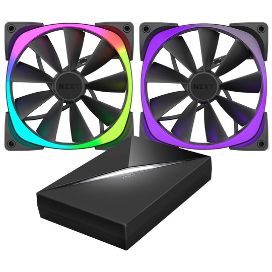 NZXT Aer RGB datorfläkt 140mm dual set med HUE+ - Elgiganten