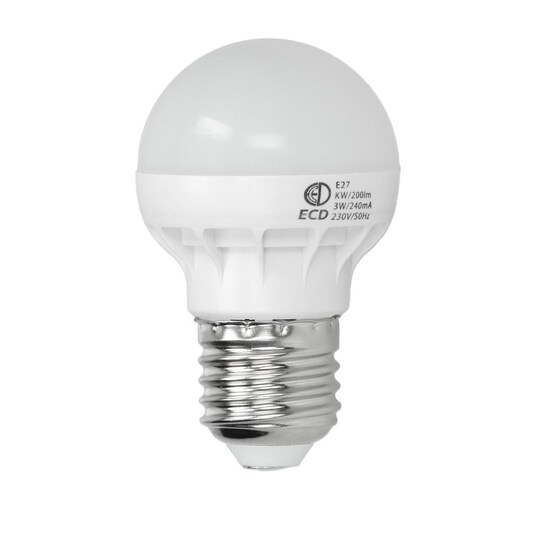 E27 LED-lampa glödlampa glödlampa lågenergilampa lampa ljus kallt vitt 3W -  Elgiganten