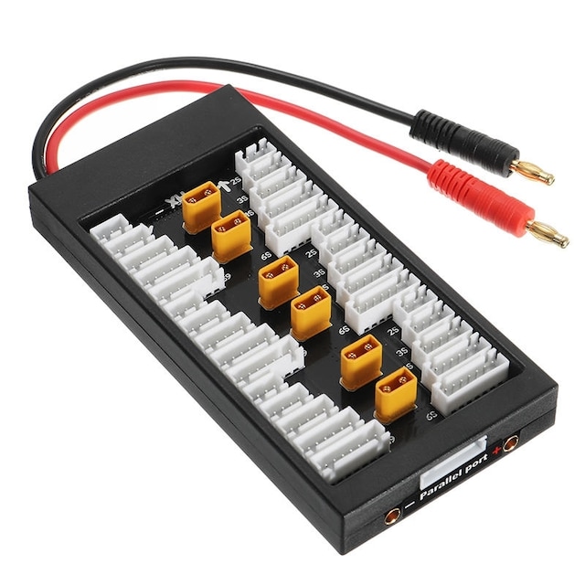 Multiladdbricka för 1-6 LiPo-batterier - XH XT30