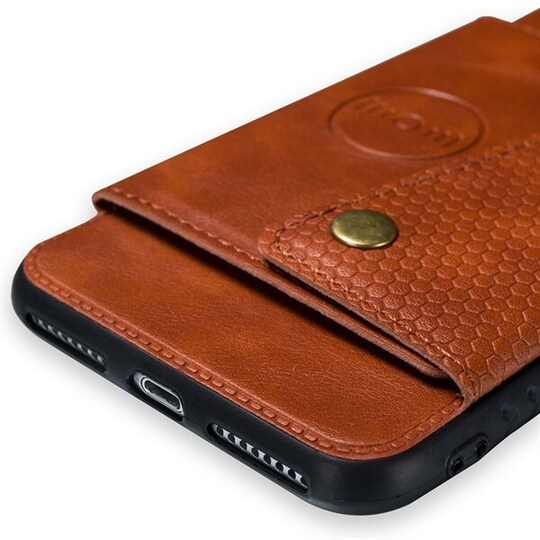 Plånboksfodral med magnet iPhone XR - Brun - Elgiganten
