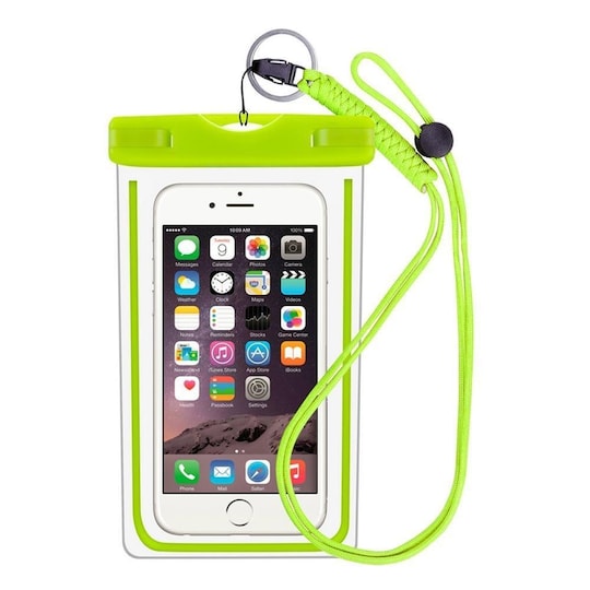 Vattentät mobilväska för smartphone - universal - grön - Elgiganten