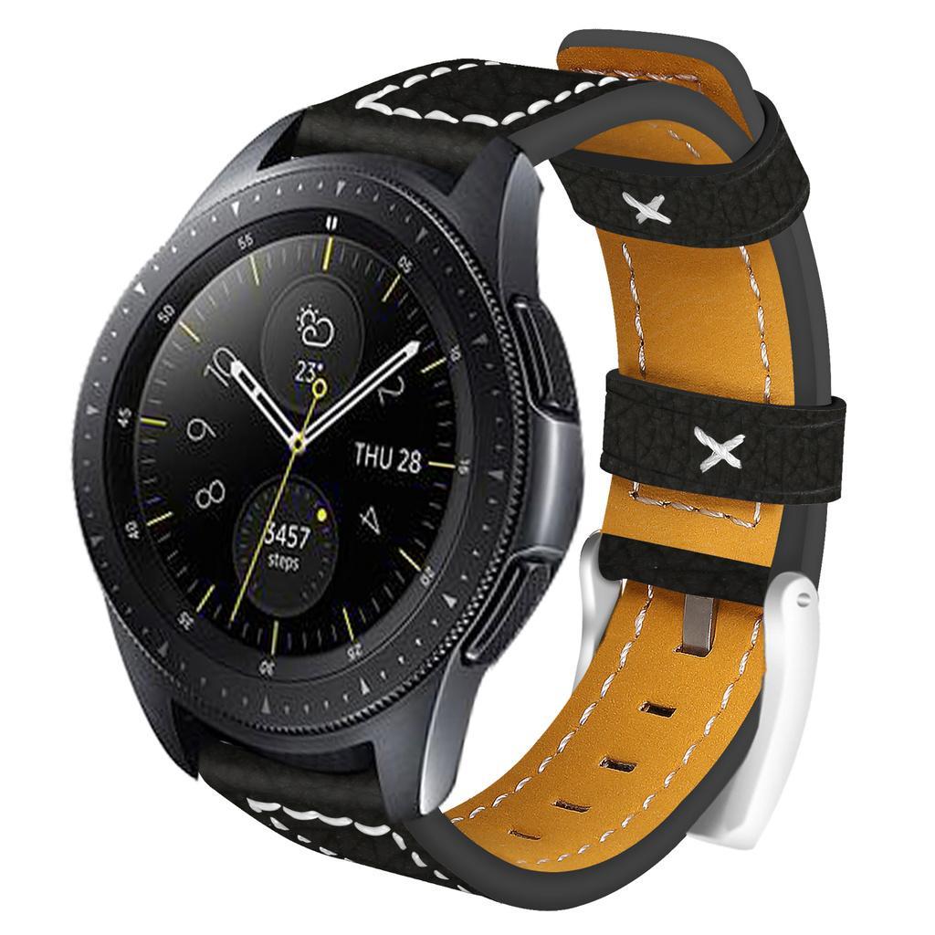 Armband till Samsung Gear S3 Classic / Frontier - Läder - svart - Tillbehör  klockor och wearables - Elgiganten