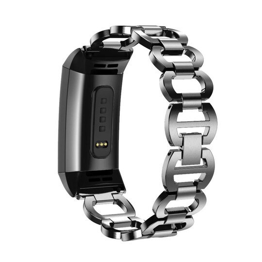 Fitbit Charge 3 armband i rostfritt stål - Svart - Elgiganten