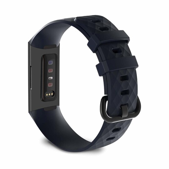 INF Fitbit Charge 3/4 armband silikon - mörkblå - Small - Elgiganten