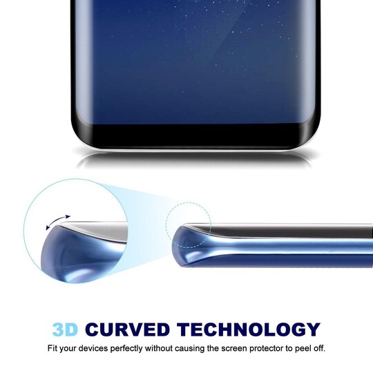 Skärmskydd Samsung Galaxy Note 8 Härdat glas Svart - Elgiganten