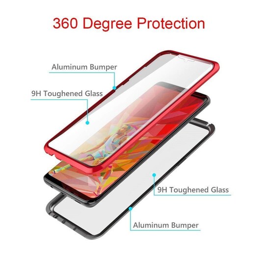 Huawei P30 Pro skal med skärmskydd Röd - Elgiganten