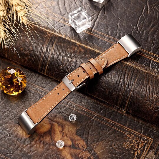 Fitbit Charge 2 armband läder Brun - Elgiganten