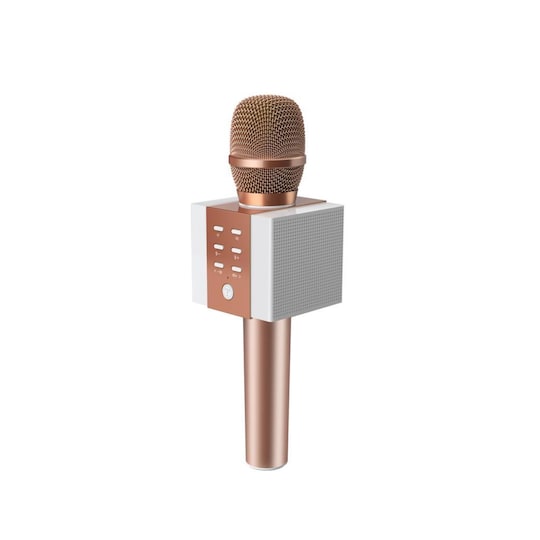 Karaoke mikrofon med Bluetooth högtalare 5W - Roségold - Elgiganten