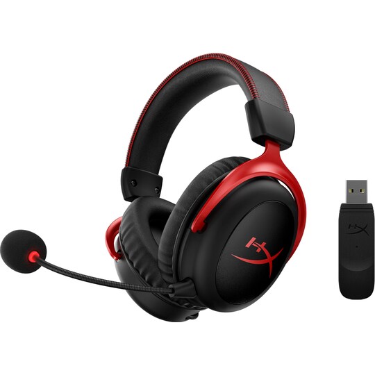 HyperX Cloud II trådlöst headset för gaming (svart/röd) - Elgiganten