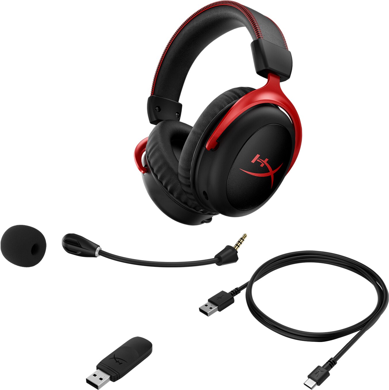 HyperX Cloud II trådlöst headset för gaming (svart/röd) - Gaming Headset -  Elgiganten