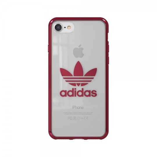 Adidas iPhone 7/8/SE 2020 Skal OR Clear Case Entry FW17 Burgundy -  Elgiganten
