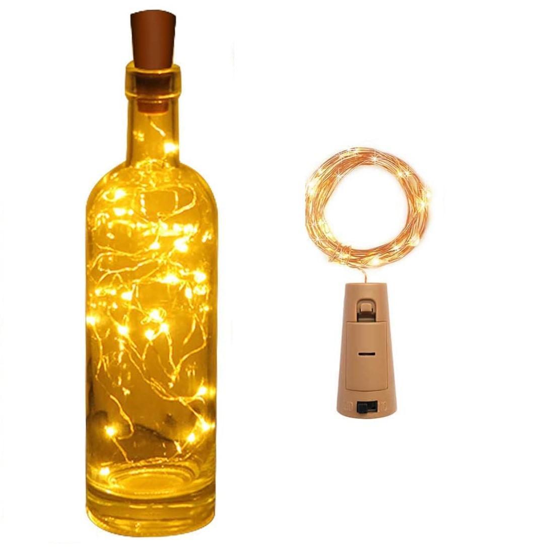 LED-lampa vinkork med ljusslinga för flaskor (2m) - Elgiganten
