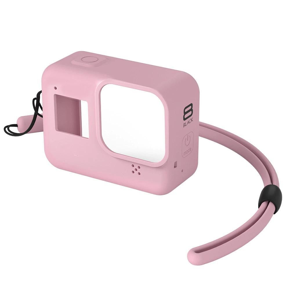 Silikonfodral och tillbehör för GoPro Hero 8 Black - rosa - Elgiganten