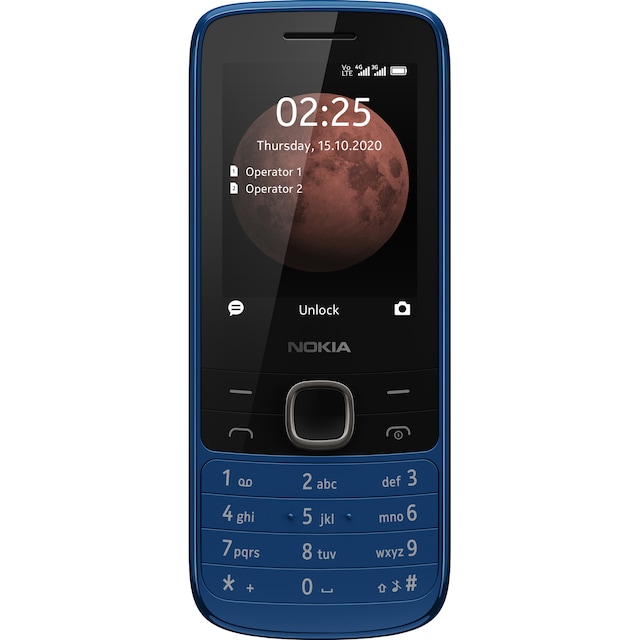 Nokia 225 4G mobiltelefon (blå)