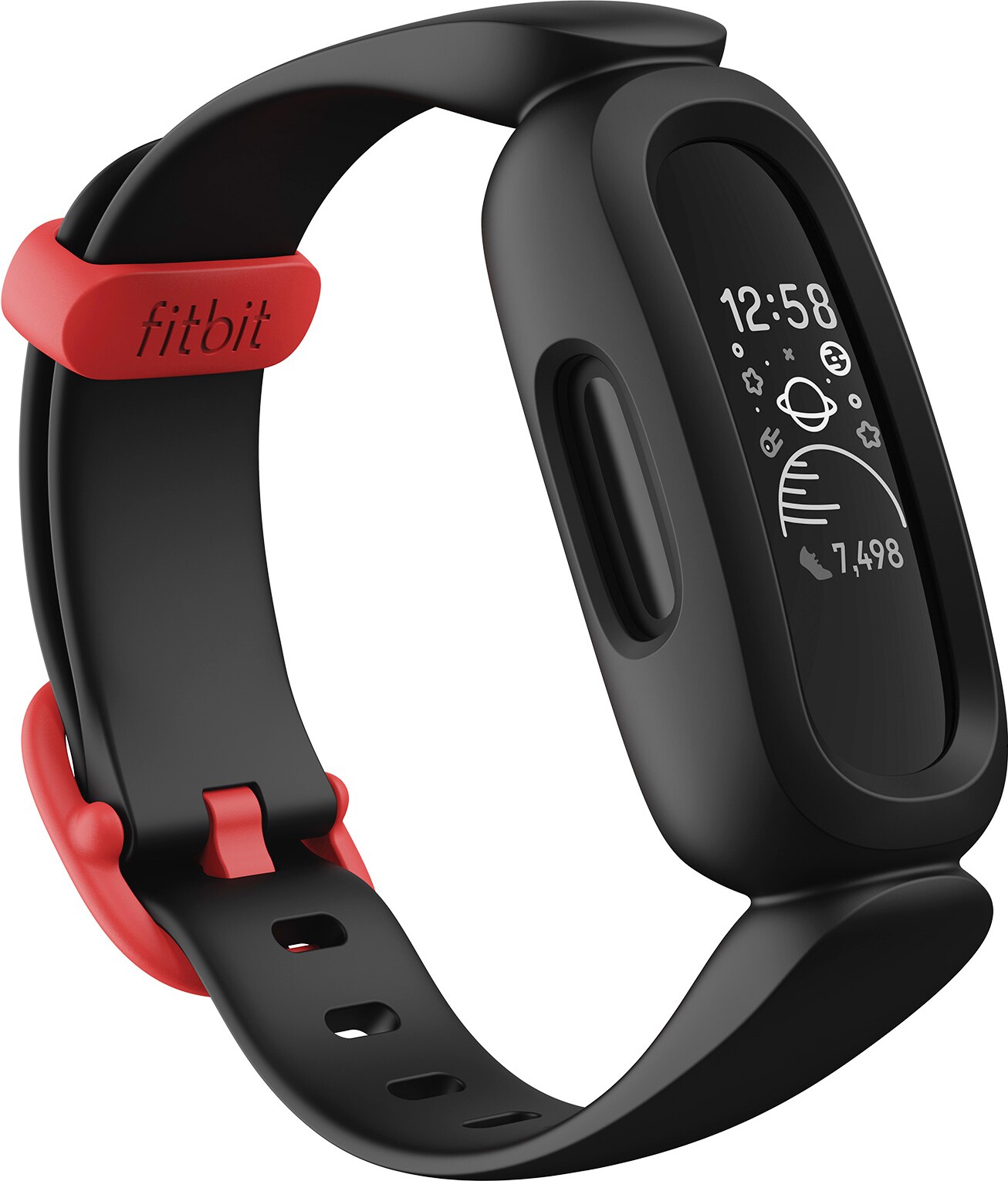 Fitbit Ace 3 aktivitetsarmband för barn (svart/röd) - Elgiganten