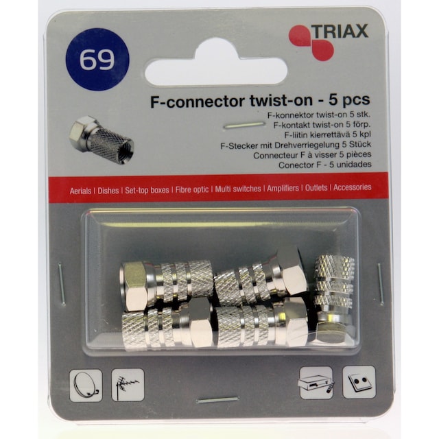 Triax Antennkontakt F-kontakt (5 stycken)