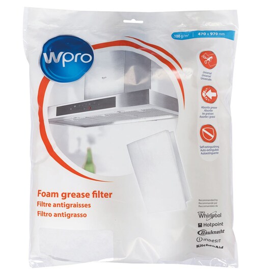 Wpro Foam Fettfilter till köksfläkt UGF018 - Elgiganten