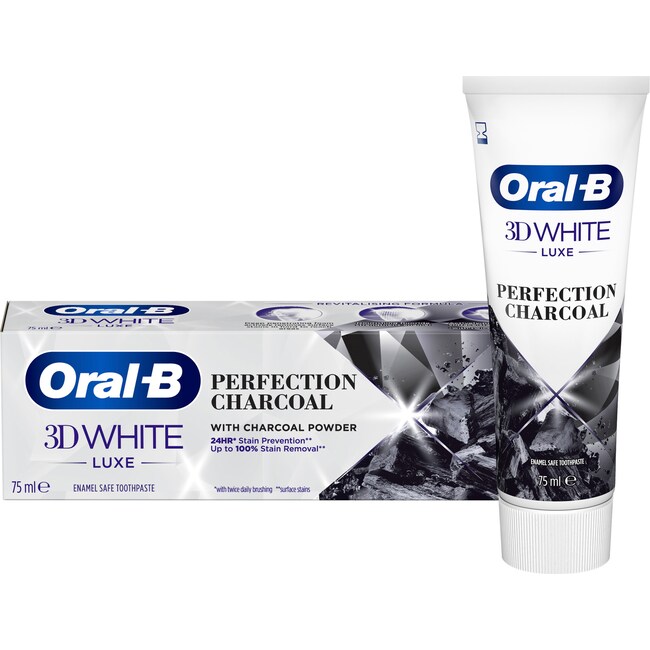 Oral-B 3DWhite Luxe Charcoal Tandkräm 842875 - Elgiganten