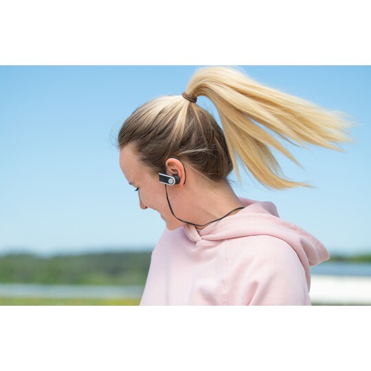 Hama Voice Sport trådlösa in-ear hörlurar (svart/blå) - Elgiganten