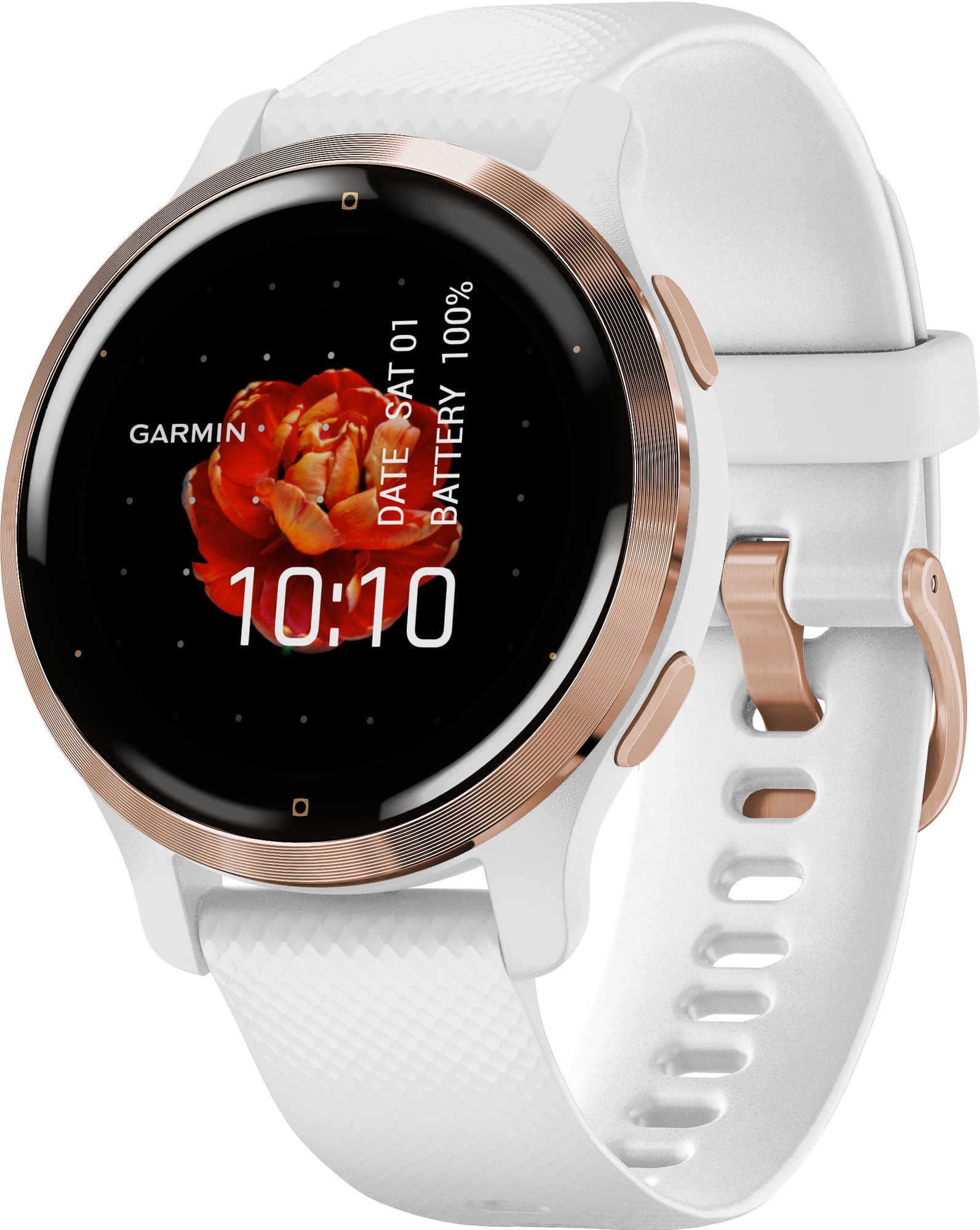 Garmin Venu 2S GPS smartwatch (rose gold/white) - Elgiganten