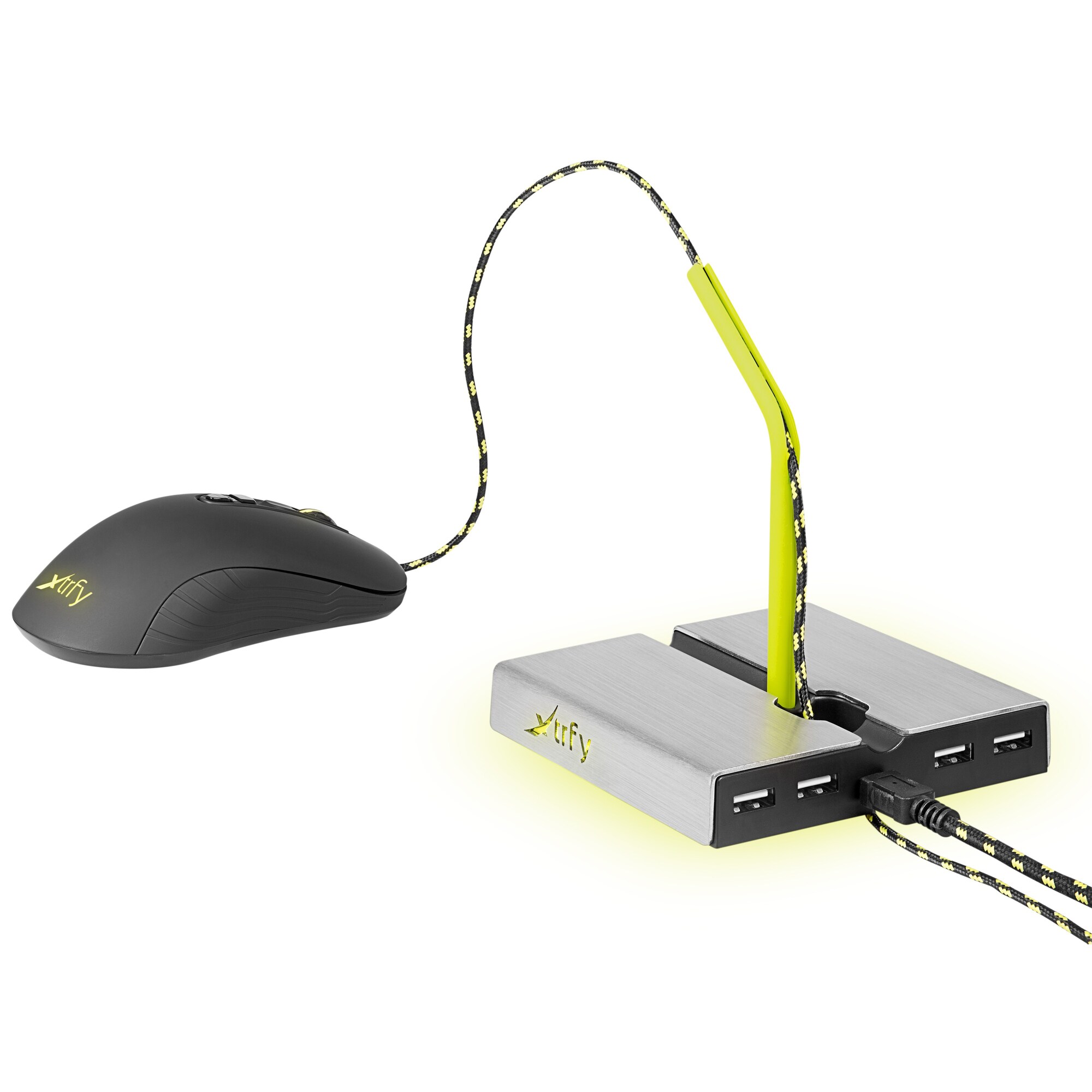 Xtrfy B1 sladdhållare för mus med LED och USB hubb - Gadgets och ...