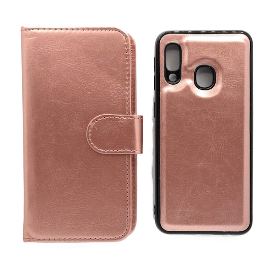 Magnetskal/plånbok ""2 i 1"" Samsung A20e - Rosa - Elgiganten
