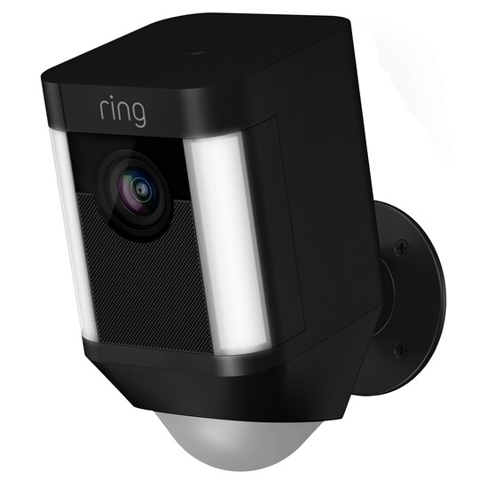 Ring Spotlight Cam Battery övervakningskamera (svart) - Elgiganten