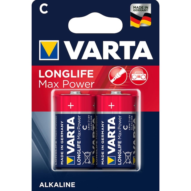 Varta Longlife Max Power C batteri (2 st)