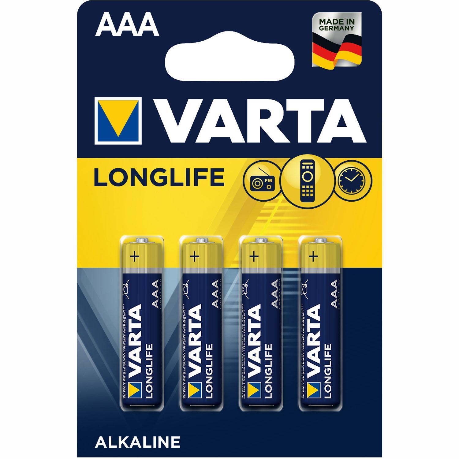 Varta Longlife AAA batteri (4st) - Elgiganten