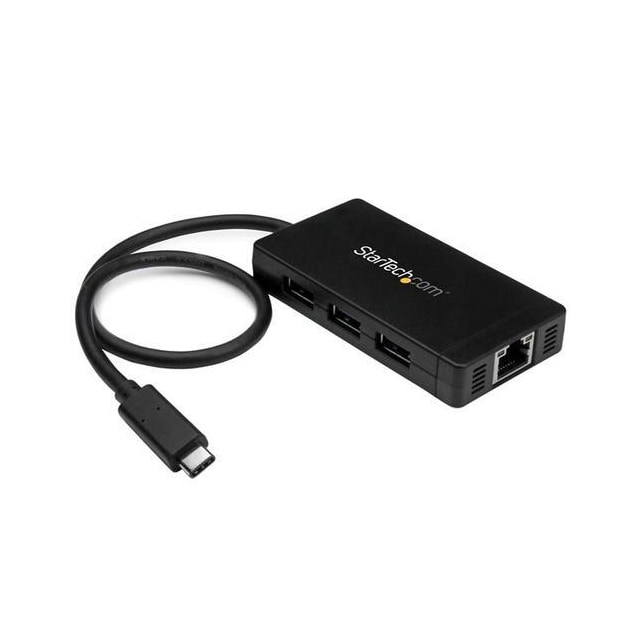 StarTech.com USB-C-hubb med 3 portar och Gigabit Ethernet - USB-C till