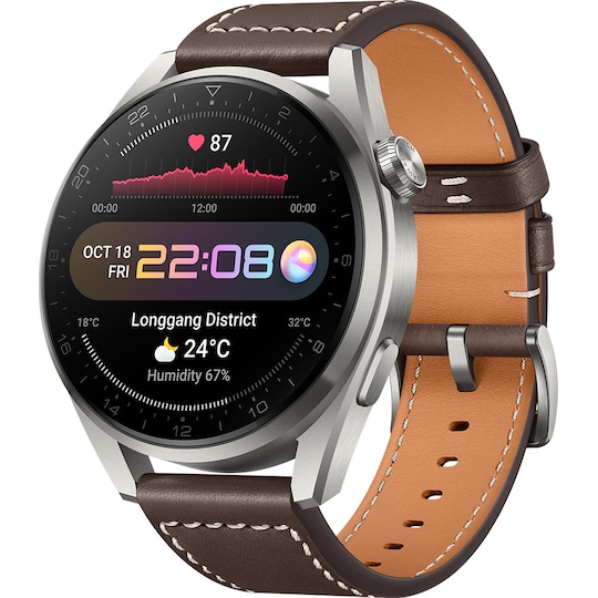 Huawei Watch 3 Pro Classic Edition smartwatch 48mm (brun) - Elgiganten