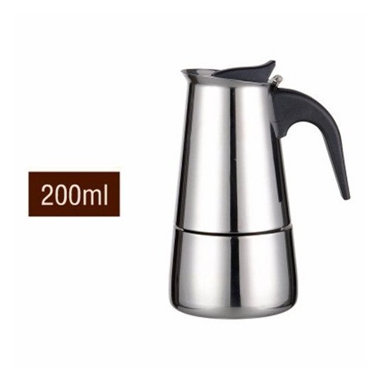 Espresso Kaffebryggare i rostfritt stål 200ml - Elgiganten