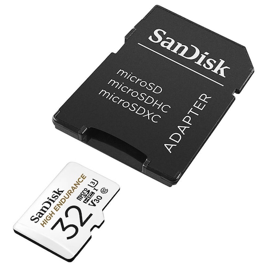 SanDisk MicroSDXC Endurance med SD adapter 32 GB minneskort - Elgiganten