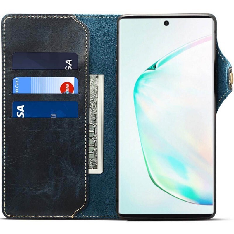 Mobilplånbok 3-kort äkta läder Samsung Galaxy Note 10 (SM-N970F) - -  Elgiganten