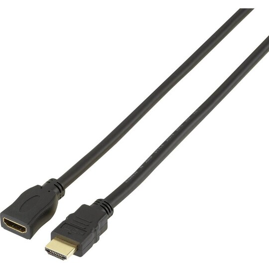 SpeaKa Professional HDMI Förlängningskabel 1.00 m SP-7870528 Audio Return  Kanal, guldpläterad kontakt Svart [1x HDMI ha - Elgiganten