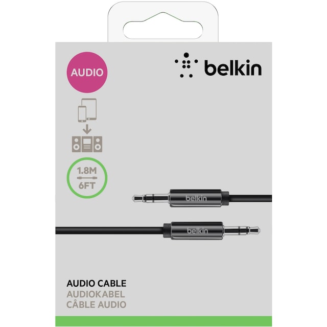 Belkin 3.5mm till 3.5mm-kabel (1.8m)
