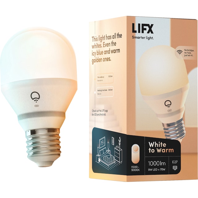Lifx White to Warm LED-lampa E27