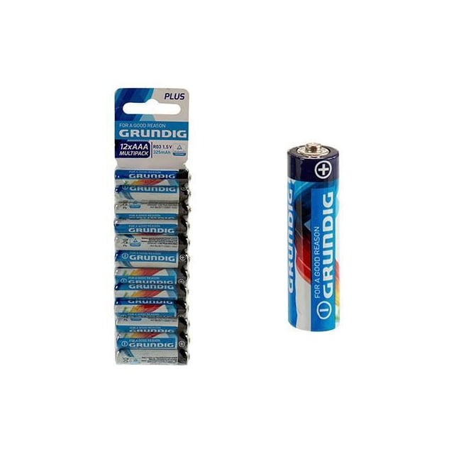 Batterier Grundig AAA RO3 (12 pcs)