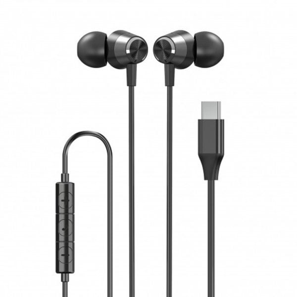 XQISIT Trådade Hörlurar In-Ear Headset USB-C Svart - Elgiganten