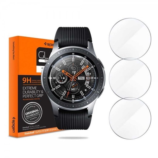 Spigen Samsung Galaxy Watch 46mm Skärmskydd GLAS.tR Slim 3-pack - Elgiganten