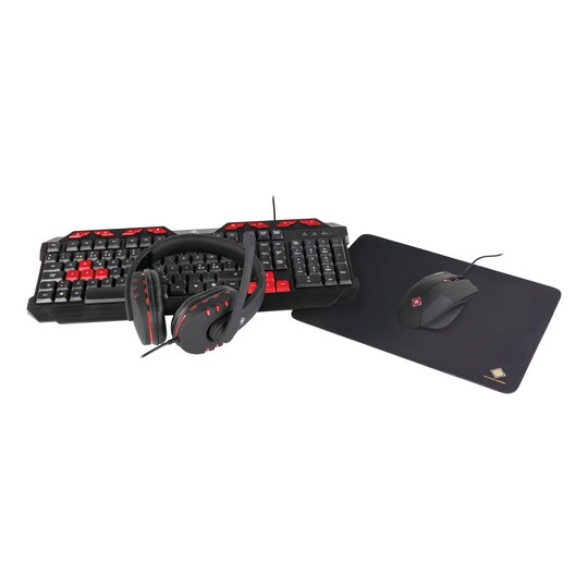 DELTACO GAMING 4-in-1 gaming kit, headset, keyboard, mouse, mousepad -  Elgiganten