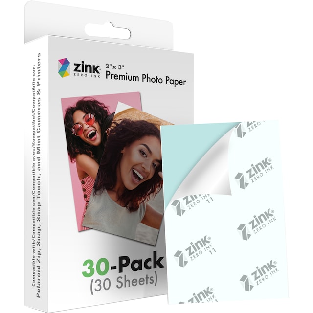 Polaroid ZINK Zero-Ink fotopapper 2” x 3” (30 pack)