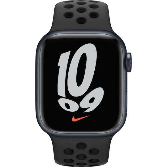 Apple Watch Series 7 Nike 41mm GPS (midnight alu./anthr. blk. sport band) -  Elgiganten