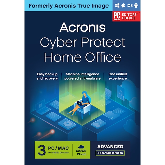 Acronis Cyber Protect Home Office Advanced 3 Computers + 500GB Cloud