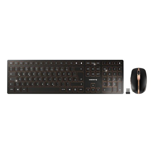 CHERRY DW 9000 SLIM, trådlöst tangentbord & mus, uppladningsbart batte -  Elgiganten