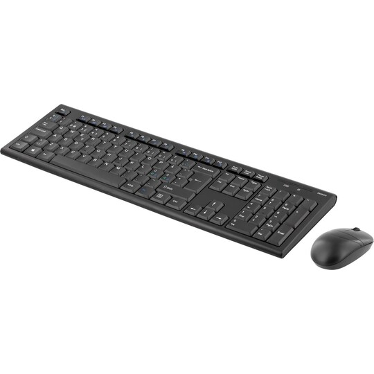 DELTACO trådlöst tangentbord och mus, USB, 10m, nordisk, svart - Elgiganten