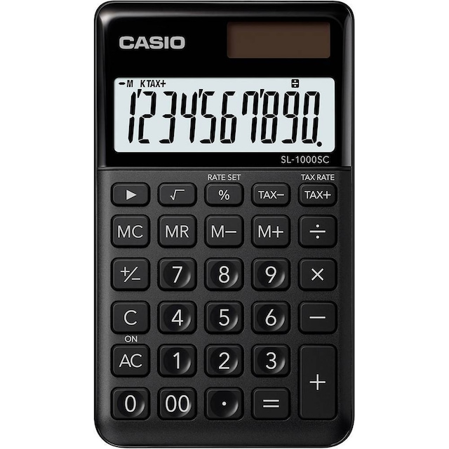 Casio SL-1000SC-BK Miniräknare Svart Display (ställen):