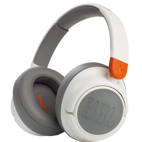 JBL Jr460NC trådlösa on-ear hörlurar (vita) - Elgiganten