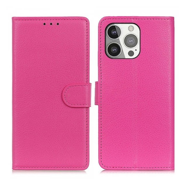 Nordic Covers iPhone 13 Pro Fodral Litchi Magenta