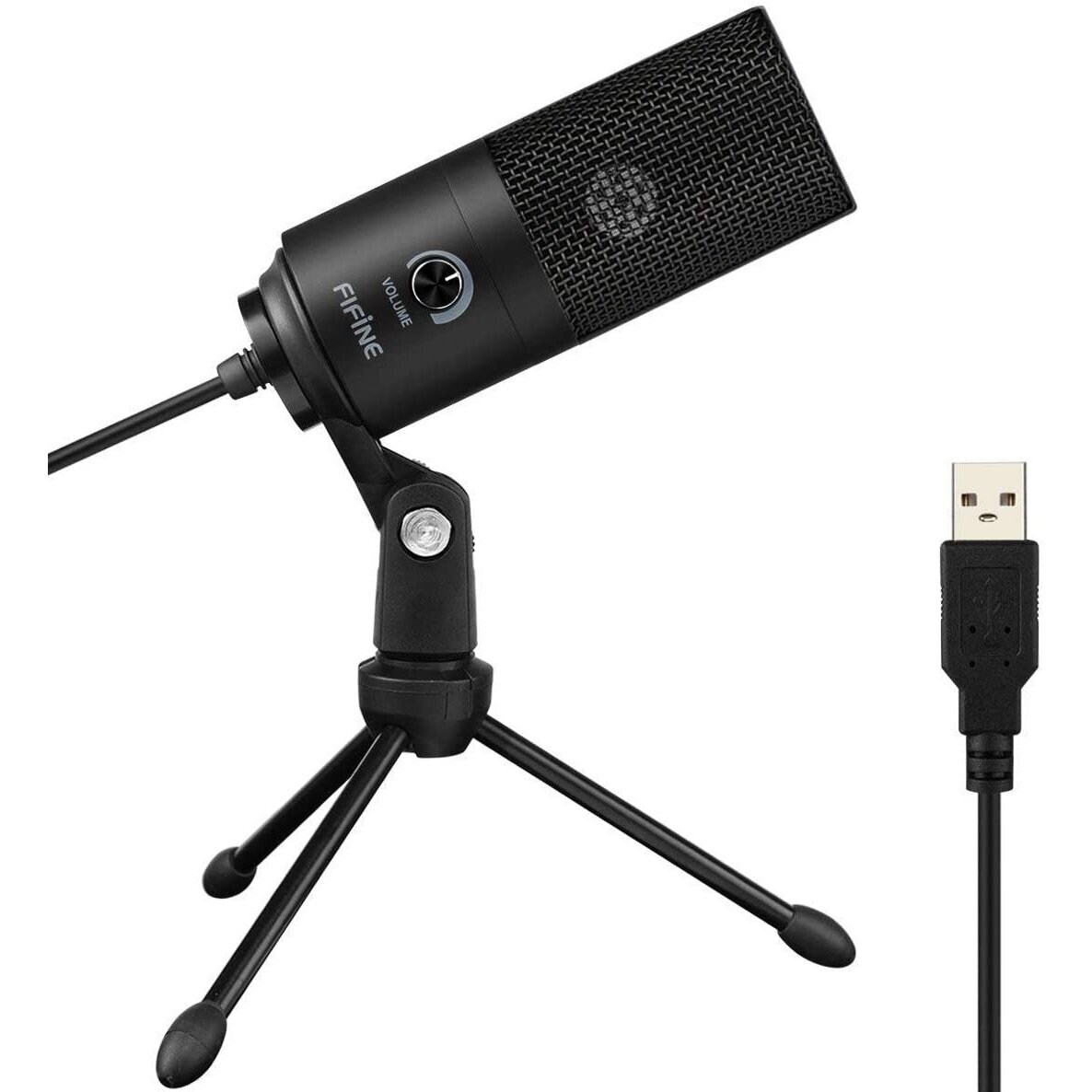 FIFINE K669B USB Kondensator skrivbordsmikrofon 1,5m kabel - Diverse  kameratillbehör - Elgiganten